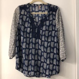 Red Camel Chiffon Blouse